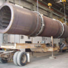 <p><strong>Asphalt Dryer</strong></br>
Location: Saskatchewan</br>
Length: 53 feet</br>
Diameter: 9 feet</br>
Weight: 63,000 lbs (incl. trailer)</p>