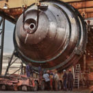 <p><strong>Crystalizer</strong></br>
Location: Saskatchewan</br>
Length: 70 feet</br>
Diameter: 33 feet</br>
Weight: 120 tons</br></p>