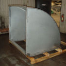<p><strong>Duct Elbows</strong></br>
Location: Saskatchewan</br>
Weight: 2440 lbs</br>
Dimensions (large): 6'8" x 6'4" x 6’1”</br>
Dimensions (small): 4'10" x 5' x 4’5”</br>
Materials: 12 gauge stainless steel</p>